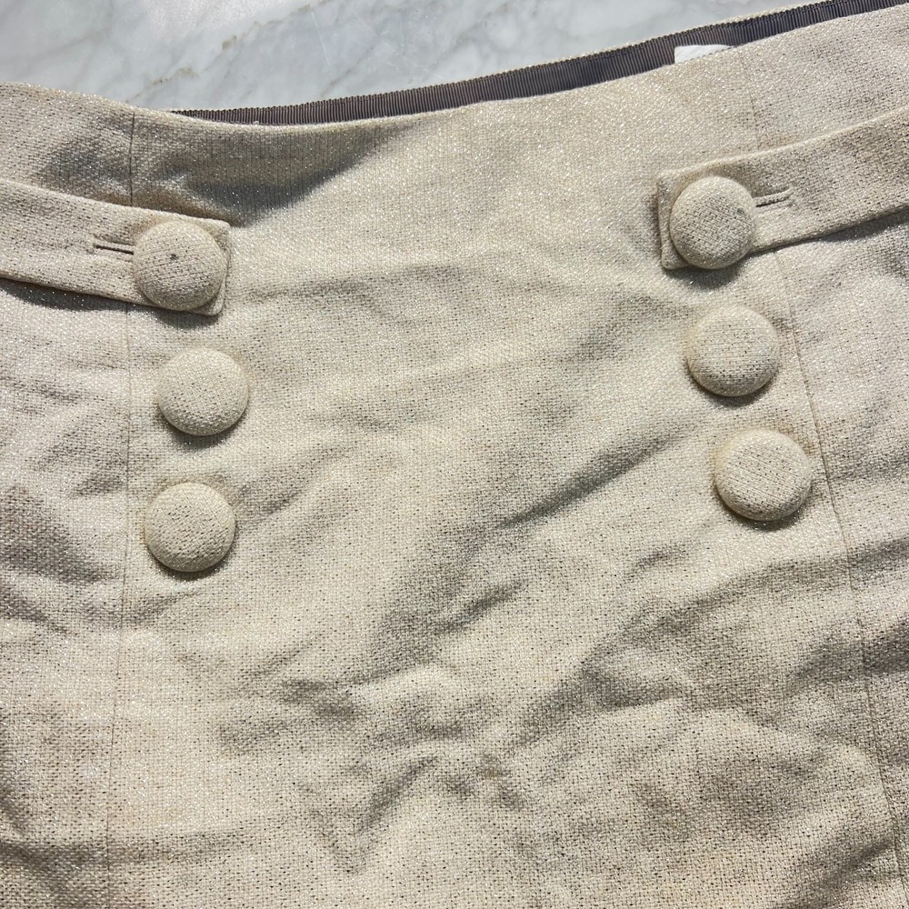 J. Crew Ivory Shimmer Wool Blend Mini Skirt 6 - Picture 7 of 13